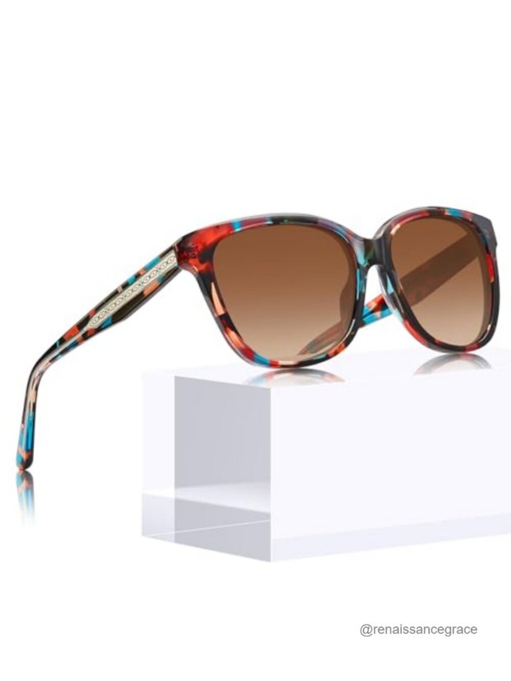 Square Polarized Sunglasses Women UV Protection Retro Italian Design Wire Core
